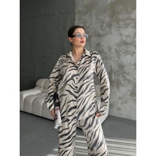 Moda Nefesi Zebra Desenli  Günlük Takım