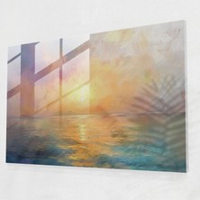 Painted Anarchy Deniz Üzerinde Gündoğumu Cam Baskı - Claude Monet, Claude Monet, Deniz Manzarası, Duvar Süslemesi, 45 x 30 cm