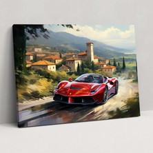 Painted Anarchy Ferrari Kanvas Tablo - Scenic Motion - Ferrari, Kanvas Tablo, Duvar Dekorasyonu, 50 x 30 cm