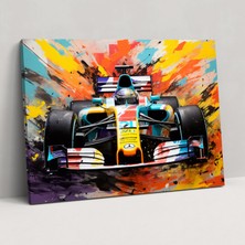 Painted Anarchy Formula 1 Kanvas Tablo - Formula 1, Canlı, Ev Dekorasyonu, Kanvas Tablo, 50 x 30 cm