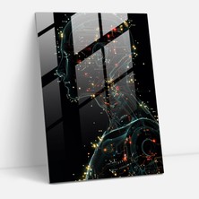 Painted Anarchy Fütürizm Robot Cam Baskı - Fütürizm, Cam Duvar Sanatı, Cam Sanatı, Ev Dekorasyonu, 30 x 45 cm