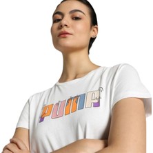 Puma Ess+ Graphic Tee Beyaz Kadın Tişört - 679916 02