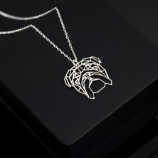 One Silver Gold 925 Ayar Gümüş  Bulldog Köpek Kolye Özel Tasarım