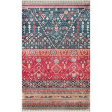 Eko Halı Zara Zr 17 Navy Multy Otantik Desenli Özel Hav Vermeyen ve Kolay Temizlenebilir Tensel Kullanılarak El Emeği ile Özel Tezgahlarda Üretilen Modern Uşak Halısı