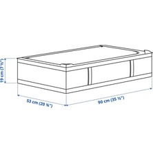 IKEA Skubb Hurç Koyu Gri Dolap Düzenleyici 90X53X19 cm