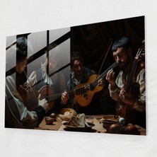 Painted Anarchy Caravaggio Stili Cam Baskı: Müzisyenler - Caravaggio, Cam Baskı, Ev Dekorasyonu, Caravaggio Stili, 45 x 30 cm
