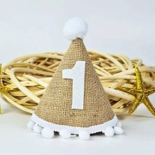 Parti Dükkanım 1 Yaş Ponponlu Hasır Şapka