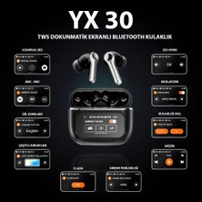 Qstar Yx - 30 Dokunmatik Ekranlı Bluetooth Kulaklık Kablosuz Kulak Içi V5.3 Tws Beyaz