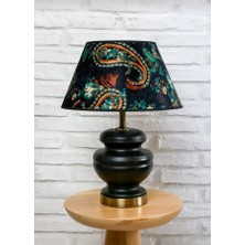 Likya Yeşil Otantik Siyah Tasarım Abajur