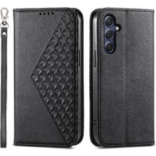 SZY Market Samsung Galaxy M54 Cüzdan Için Flip Case El Kayışı Standı Günlük Kullanım Eşkenar Dörtgen (Yurt Dışından)