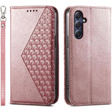 SZY Market Samsung Galaxy M54 Cüzdan Için Flip Case El Kayışı Standı Günlük Kullanım Eşkenar Dörtgen (Yurt Dışından)