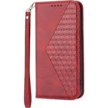 SZY Market Samsung Galaxy M54 Cüzdan Için Flip Case El Kayışı Standı Günlük Kullanım Eşkenar Dörtgen (Yurt Dışından)