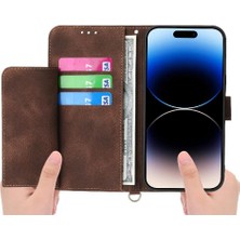 SZY Market IPhone 16 Için Flip Case Pro Max Çoklu Kredi Kartı Yuvaları Kabartmalı (Yurt Dışından)