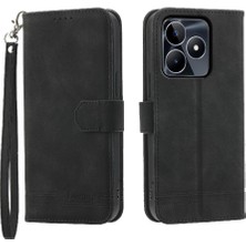 Realme C53 Nakit Cep Premium Manyetik Kapatma Kart Yuvaları Için Flip Case (Yurt Dışından)