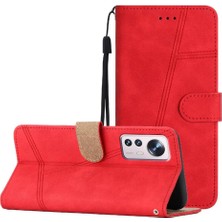 Xiaomi 12 Pro Bilek Kayışı Için Flip Case Kart Yuvaları Tutucu Manyetik Tam Pu (Yurt Dışından)