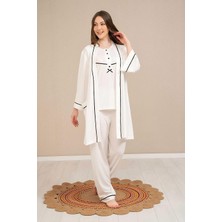 Baha 4524 Yarım Kol 3'lü Pijama Takım