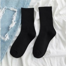 Soytemiz Düz Siyah Kolej Çorap Cotton 6 Çift