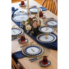 Glore Elegance 6 Kişilik 33 Parça Cam Pasta Çay Servis Takımı