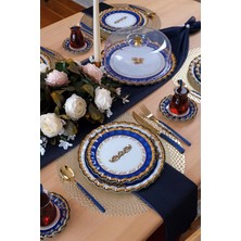 Glore Elegance 6 Kişilik 33 Parça Cam Pasta Çay Servis Takımı
