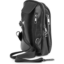 Polo Air Erkek Omuz Çantası Çapraz Göğüs ve Sırt Çantası Body Bag Vegan Deri Etn-72