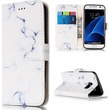 Colorful Shop Samsung Galaxy S7 Mermer Desen Tam Koruma Pu Deri Için Flip Case (Yurt Dışından)