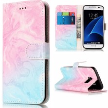 Colorful Shop Samsung Galaxy S7 Mermer Desen Tam Koruma Pu Deri Için Flip Case (Yurt Dışından)