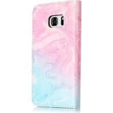 Colorful Shop Samsung Galaxy S7 Mermer Desen Tam Koruma Pu Deri Için Flip Case (Yurt Dışından)