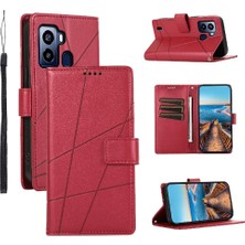 Colorful Shop Tecno Pop 6 Kickstand Üç Kart Yuvaları Için Flip Case Şok Emici (Yurt Dışından)