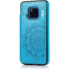 Colorful Shop Cüzdan Kart Tutucu Kılıf ile Huawei Mate 20 Pro Çift Düğmeler Pu Flip (Yurt Dışından)