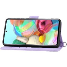 Colorful Shop Samsung Galaxy A71 4g Çoklu Kredi Kartı Yuvaları Için Flip Case Kabartmalı (Yurt Dışından)