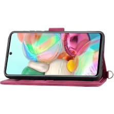 Colorful Shop Samsung Galaxy A71 4g Çoklu Kredi Kartı Yuvaları Için Flip Case Kabartmalı (Yurt Dışından)