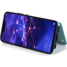 Colorful Shop Huawei Mate 20 Lite Çift Düğmeler Çiçek Için Kart Tutucu Kılıf ile Cüzdan (Yurt Dışından)