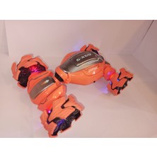 2.4ghz Uzaktan Kumandalı Şarjlı Işıklı Açık Turuncu Akrobat Drift Araba