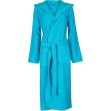 Textile Colors Bornoz Bukle Kapüşonlu Turkuaz Xxl 100% Pamuk