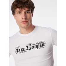Lee Cooper Slim Fit Önü Baskı Yazılı O Yaka Pamuklu Erkek Tişört 232LCM242041 Nero