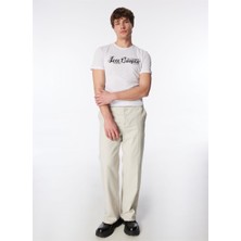 Lee Cooper Slim Fit Önü Baskı Yazılı O Yaka Pamuklu Erkek Tişört 232LCM242041 Nero
