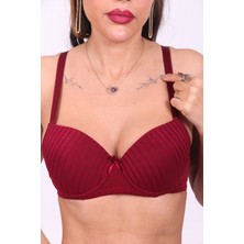 Fouraa Kadın 2'li Paket C Cup Desteksiz Büyük Beden Balenli Sütyen