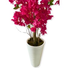 Cihan Çiçekçilik Yapay Ağaç Fuşya Begonvil 190 cm 56X30X20 Beyaz Kumsal Saksı