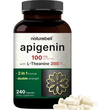 Naturebell Apigenin 100MG With L-Theanine 200 Mg 240 Kapsul  Extra Strength