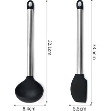 Shivering Paslanmaz Çelik ve Silikon Mutfak Gereçleri 2 Parça, Stil 9 (Yurt Dışından)