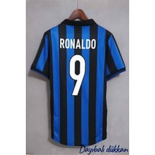 Dayı Balı Inter Efsane Ronaldo 1998 99 Mavi Siyah Içsaha Retro Futbol  Forma