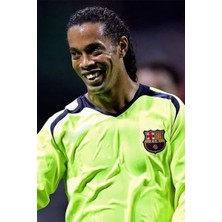 Dayı Balı Barcelona Ronaldinho 2005 2006 Kısa Kol Sarı Nostalji Forması