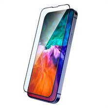 Mavi Ay Bilişim iPhone 14PROMAX Tam Kaplayan Tamperli Cam Ekran Koruyucu Curved Kırılmaz Kenar Siyah