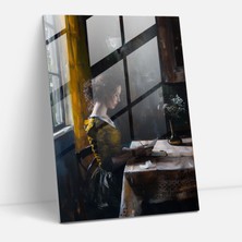 Painted Anarchy Johannes Vermeer Ev Dekorasyonu - Woman At A Table  50X70 cm