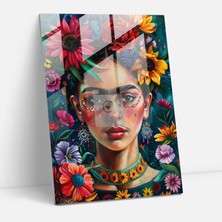 Painted Anarchy Frida Kahlo Style Glass Print - Frida Kahlo Eserleri 30X45 cm