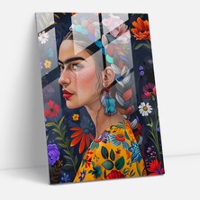 Painted Anarchy Frida Kahlo Style Glass Print - Frida Kahlo Eserleri 30X45 cm