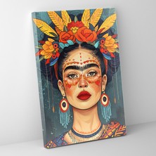Painted Anarchy Indigenous Frida Kahlo Style Wall Art - Frida Kahlo, Canvas, Canvas Wall Art, Wall Decoration, 30X50