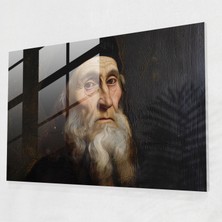 Painted Anarchy Leonardo Da Vinci Glass Print - Leonardo Da Vinci, Wall Decoration, Glass Art, Glass Print, 45 x 30 cm