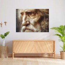 Painted Anarchy Leonardo Da Vinci Wall Art - Historical Portraits Canvas Print - Leonardo Da Vinci, Home Decoration, Canvas, Canvas Print, 50 x 30 cm