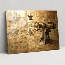 Painted Anarchy Leonardo Da Vinci Sketches Of Inventions Canvas Print - Leonardo Da Vinci, Canvas Print, Leonardo Da Vinci, Canvas Wall Art, 50 x 30 cm